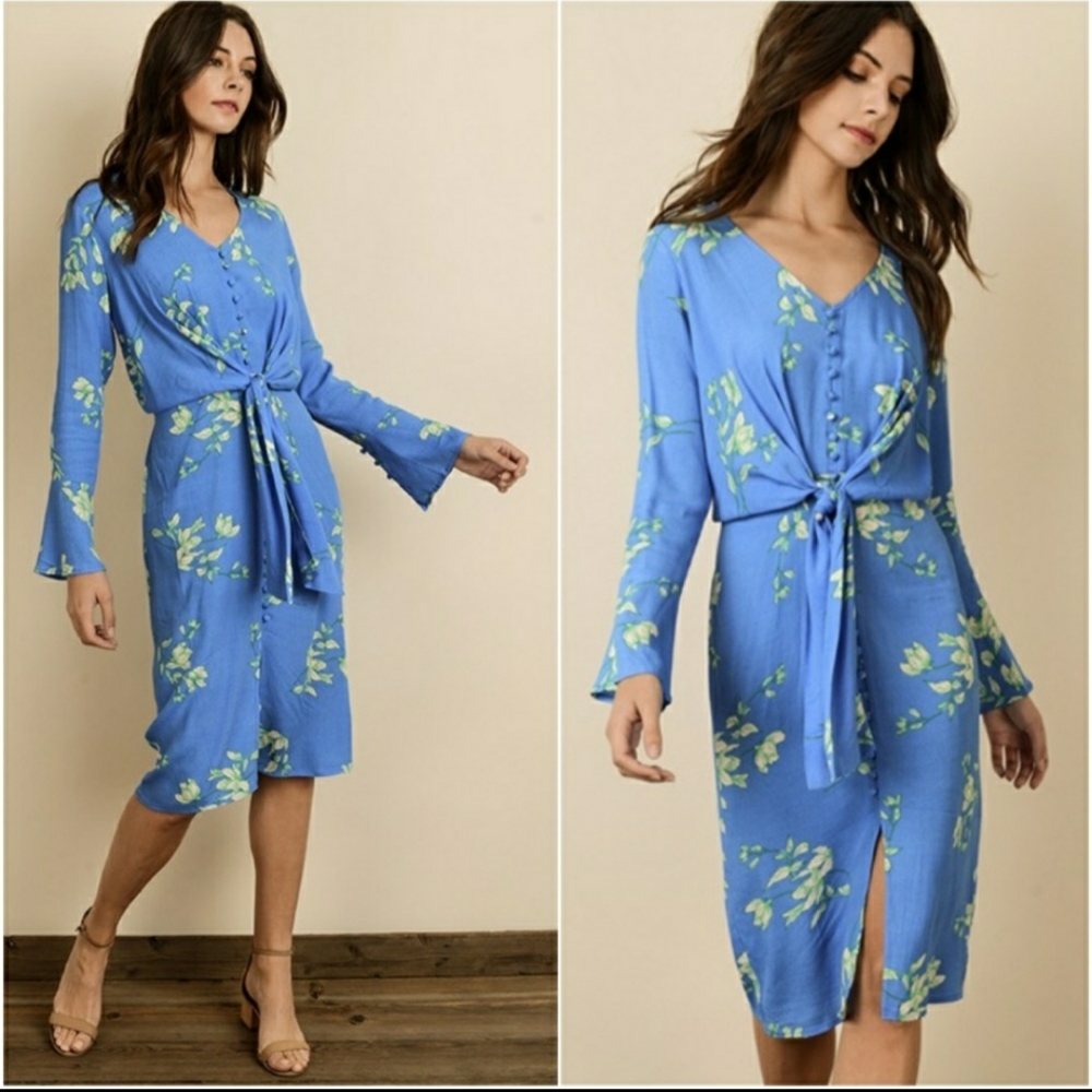 Blue floral dress - Picture 2 of 4